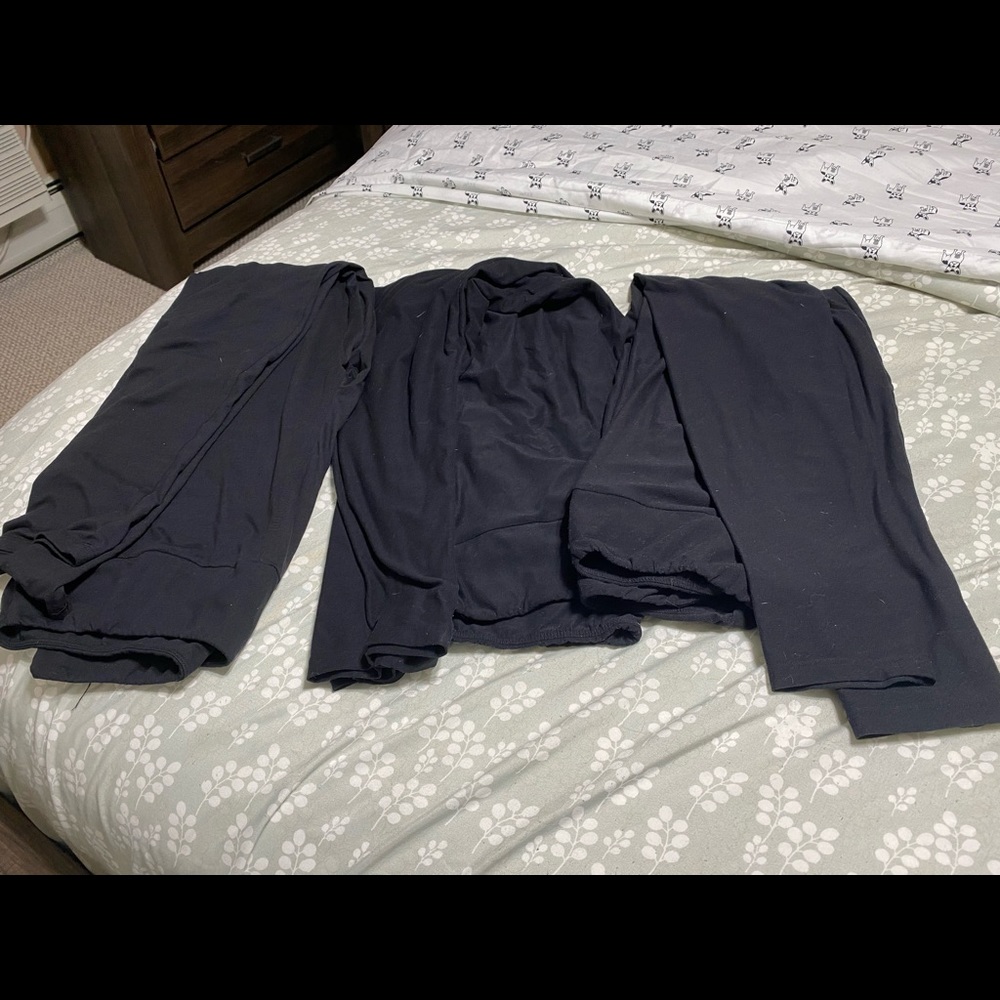 LuLaRoe TC Solid Black Leggings